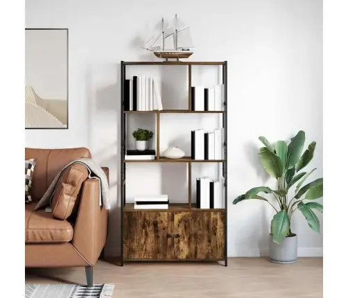 Raamatukapp Suitsetatud Tamm 80 X 30 X 155,5 Cm Tehispuit