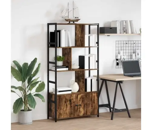 Raamatukapp Suitsetatud Tamm 80 X 30 X 155,5 Cm Tehispuit