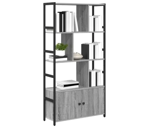 Grāmatu Plaukts Pelēka Sonomas Ozola 80 X 30 X 155.5 Cm Vidaxl