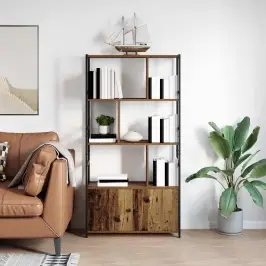 Grāmatu Plaukts Vecs Koks 80 X 30 X 155.5 Cm Inženierijas Koks Vidaxl