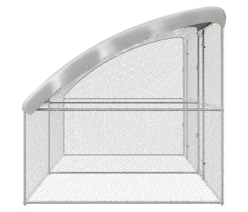 Vistu Būris Sudraba 400 X 200 X 198.5 Cm Cinkots Tērauds Vidaxl