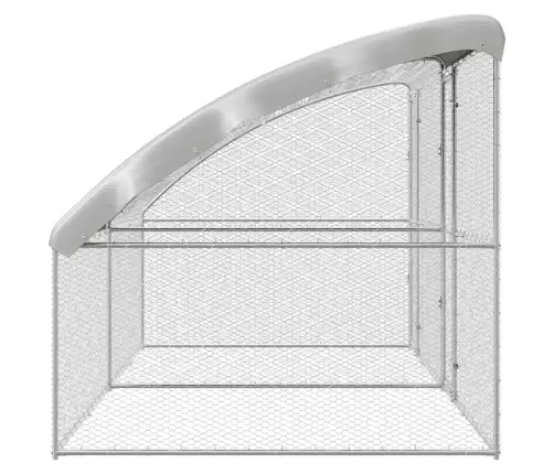 Vištų Narvas 2 Pcs Sidabro 400 X 200 X 200 Cm Plienas Ir Pe