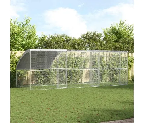 Vistu Būris Sudraba 600 X 200 X 198.5 Cm Cinkots Tērauds Vidaxl