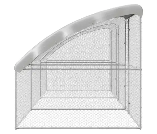 Vistu Būris Sudraba 600 X 200 X 198.5 Cm Cinkots Tērauds Vidaxl