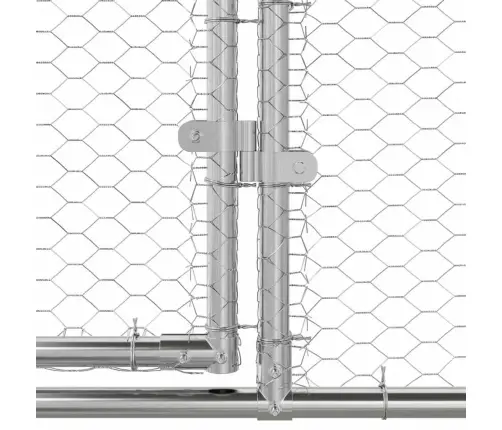 Vistu Būris Sudraba 800 X 200 X 198.5 Cm Cinkots Tērauds Vidaxl Vistu Būris Sudraba 800 X 200 X 198.5 Cm Cinkots Tērauds Vidaxl
