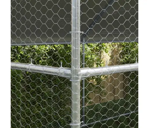 Vištų Narvas Sidabro 800 X 200 X 198.5 Cm Galvanizuotas Plienas