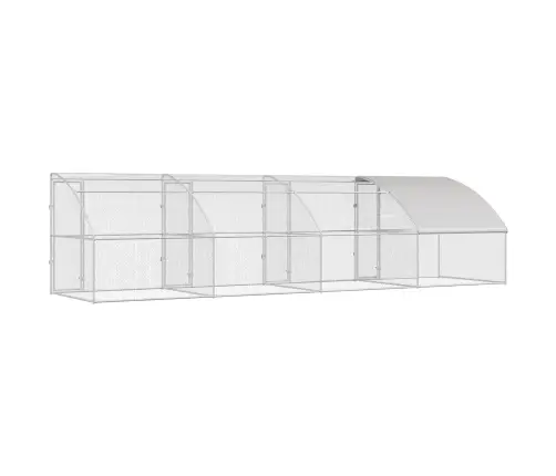 Vištų Narvas Sidabro 800 X 200 X 198.5 Cm Galvanizuotas Plienas