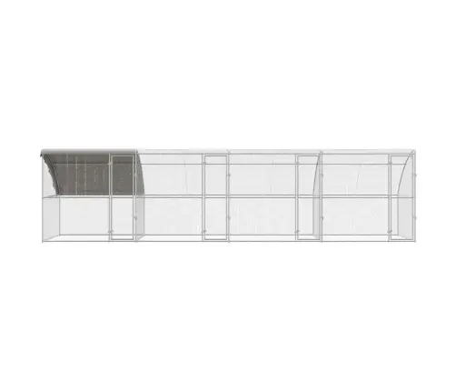 Vištų Narvas Sidabro 800 X 200 X 198.5 Cm Galvanizuotas Plienas