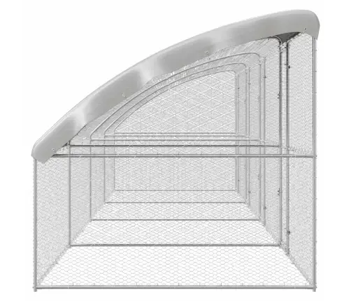 Vištų Narvas Sidabro 800 X 200 X 198.5 Cm Galvanizuotas Plienas
