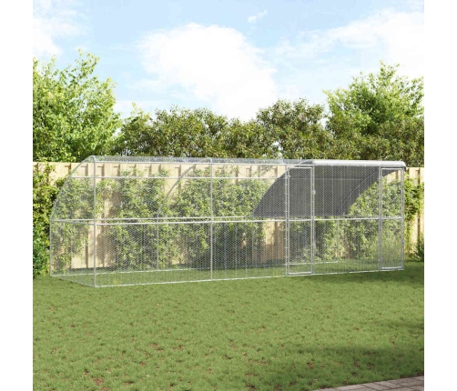Vištų Narvas Sidabro 600 X 200 X 198.5 Cm Galvanizuotas Plienas