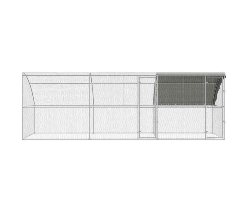Vištų Narvas Sidabro 600 X 200 X 198.5 Cm Galvanizuotas Plienas