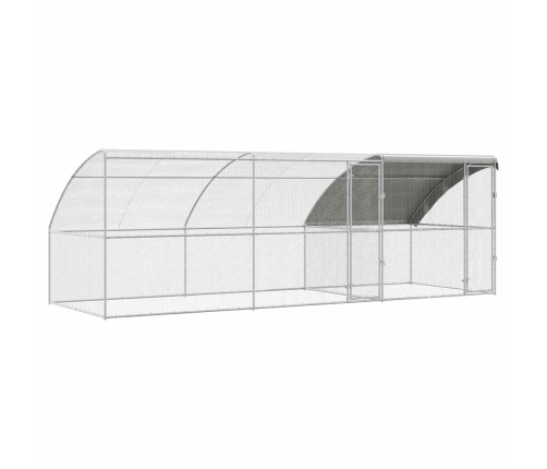 Vištų Narvas Sidabro 600 X 200 X 198.5 Cm Galvanizuotas Plienas