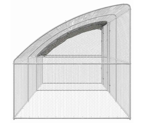 Vištų Narvas Sidabro 600 X 200 X 198.5 Cm Galvanizuotas Plienas