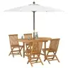 Aia Söögilaudade Komplekt 5 Pcs Pruun 160 X 80 X 75 Cm