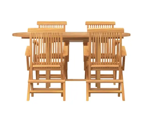 5 Daļīga Dārza Ēdamgalds Komplekts, Masīvs Tīkkoks Vidaxl