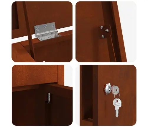 Siuntų Dėžutė Su Saugykla Rūdijanti 44,5 X 29 X 110,5 Cm