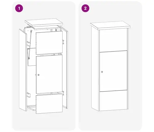Paku Nodošanas Kaste Rūsa 44.5 X 29 X 110.5 Cm Vidaxl