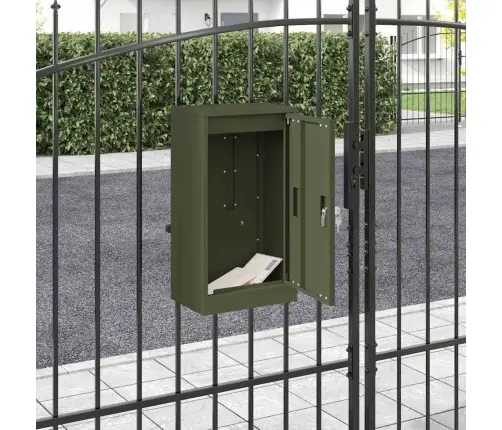 Mailbox Su Saugykla Alyvuogių Žalia 30 X 20 X 55 Cm Plienas