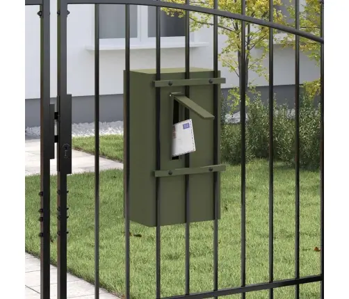 Mailbox Su Saugykla Alyvuogių Žalia 30 X 20 X 55 Cm Plienas