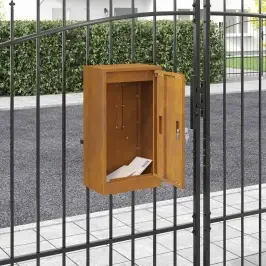 Pastkastei Ar Durvīm Rūsa 30 X 20 X 55 Cm Novecināts Tērauds Vidaxl