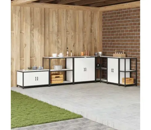 Virtuves Uzglabāšanas Plaukts Balta 60 X 50 X 92 Cm Tērauds Vidaxl
