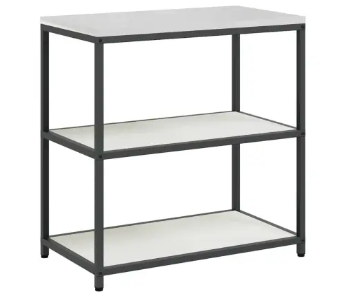 Virtuves Uzglabāšanas Plaukts Balta 60 X 50 X 92 Cm Tērauds Vidaxl