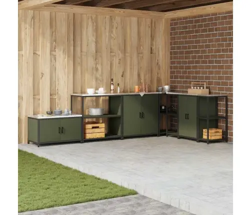 Virtuvės Saugojimas Alyvuogių Žalia 60 X 50 X 92 Cm Plienas