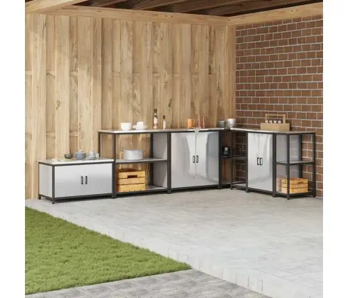 Virtuves Uzglabāšanas Plaukts Sudraba 60 X 50 X 92 Cm Vidaxl