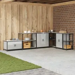 Virtuves Uzglabāšana Ar Plauktu Sudraba 60 X 50 X 92 Cm Tērauds Vidaxl