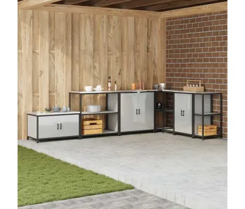 Virtuves Uzglabāšanas Plaukts Sudraba 60 X 50 X 92 Cm Vidaxl