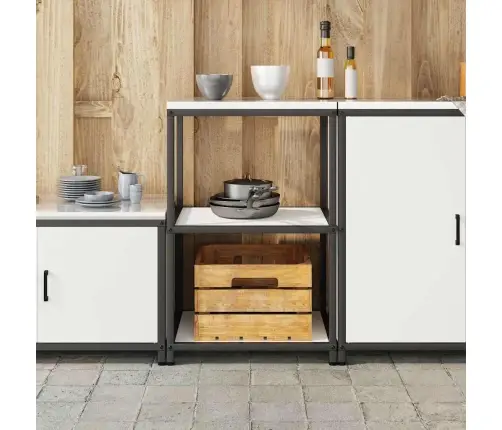 Virtuvės Saugojimas Su Lentyna Balta 60 X 50 X 92 Cm Plienas