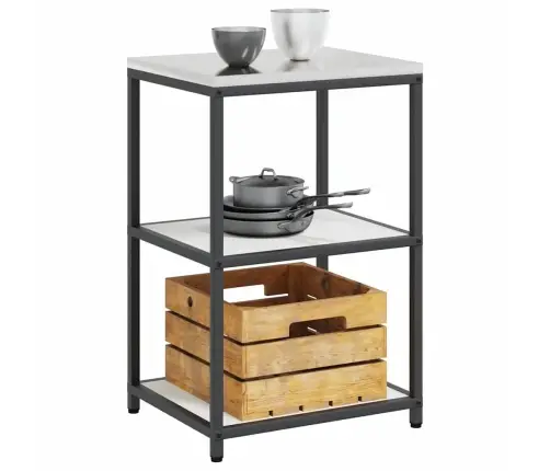 Virtuvės Saugojimas Su Lentyna Balta 60 X 50 X 92 Cm Plienas