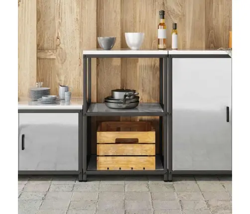 Virtuves Uzglabāšanas Plaukts Sudraba 60 X 50 X 92 Cm Vidaxl