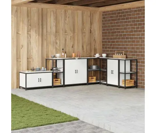 Virtuvės Saugojimas Su Lentyna Balta 60 X 50 X 92 Cm Plienas