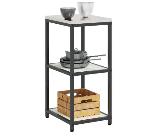 Virtuvės Saugojimas Su Lentyna Balta 60 X 50 X 92 Cm Plienas