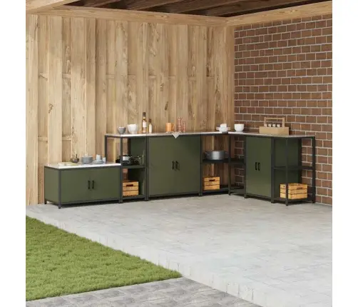 Virtuves Uzglabāšanas Plaukts Olīvu Zaļš 60 X 50 X 92 Cm Vidaxl