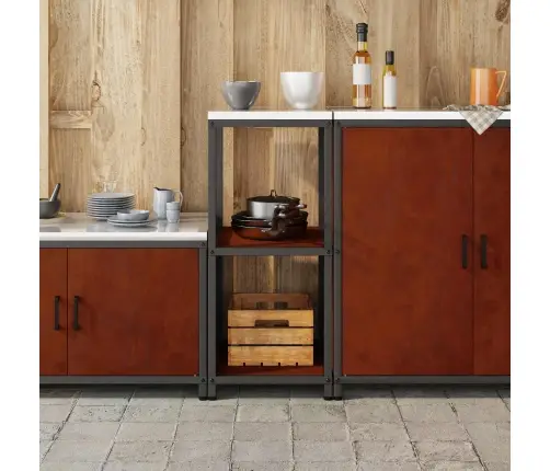 Virtuves Uzglabāšanas Plaukts Ar Plauktu Rūsa 60 X 50 X 92 Cm Vidaxl