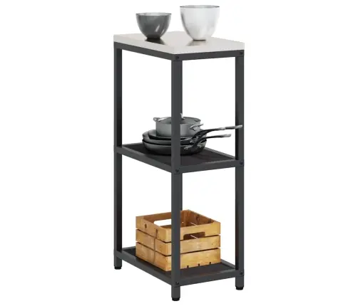 Virtuves Uzglabāšanas Plaukts Melna 60 X 50 X 92 Cm Tērauds Vidaxl