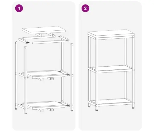 Virtuves Uzglabāšanas Plaukts Balta 60 X 50 X 92 Cm Tērauds Vidaxl
