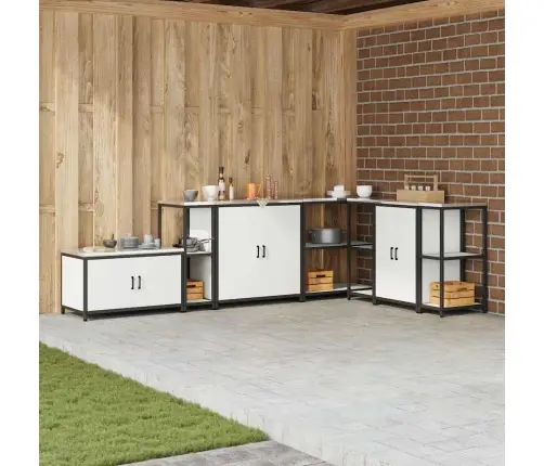 Virtuves Uzglabāšanas Plaukts Balta 60 X 50 X 92 Cm Tērauds Vidaxl