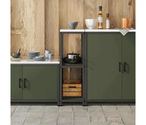 Virtuves Uzglabāšanas Plaukts Olīvu Zaļš 60 X 50 X 92 Cm Vidaxl