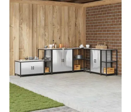 Virtuves Uzglabāšanas Plaukts Sudraba 60 X 50 X 92 Cm Vidaxl