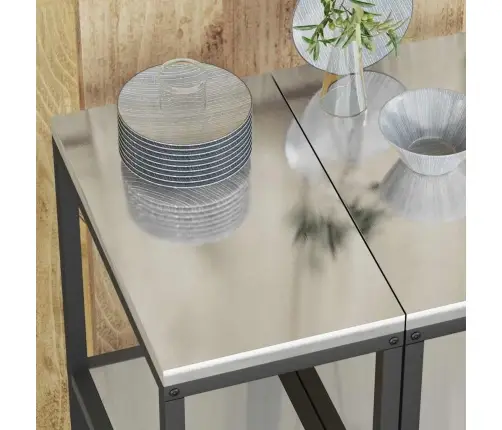 Virtuves Uzglabāšanas Plaukts Sudraba 60 X 50 X 92 Cm Vidaxl