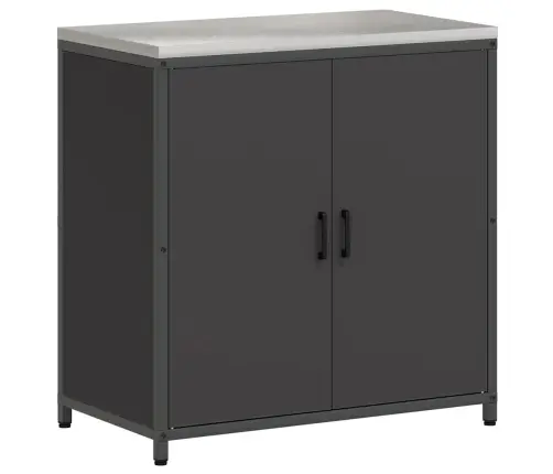 Virtuves Uzglabāšanas Skapis Melna 60 X 50 X 92 Cm Tērauds Vidaxl