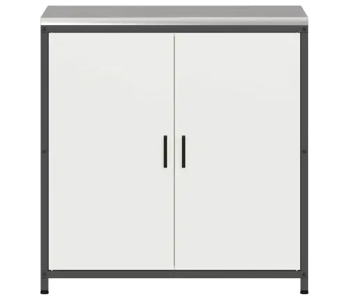 Virtuves Uzglabāšanas Skapis Balta 60 X 50 X 92 Cm Tērauds Vidaxl