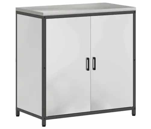 Virtuves Uzglabāšanas Skapis Ar Plauktu Sudraba 60 X 50 X 92 Cm Vidaxl