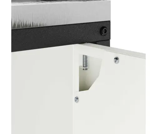 Virtuves Uzglabāšanas Skapis Balta 60 X 50 X 92 Cm Tērauds Vidaxl