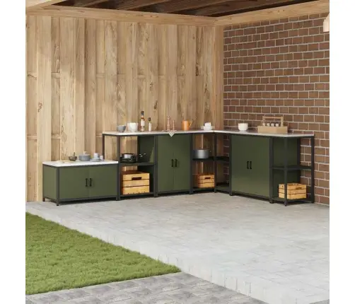 Virtuvės Saugojimas Alyvuogių Žalia 60 X 50 X 92 Cm Plienas