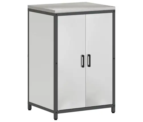 Virtuves Uzglabāšanas Skapis Ar Plauktu Sudraba 60 X 50 X 92 Cm Vidaxl