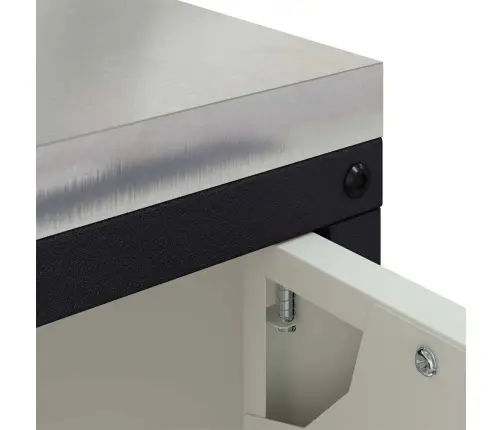 Virtuves Uzglabāšanas Skapis Balta 60 X 50 X 92 Cm Tērauds Vidaxl